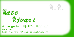 mate ujvari business card